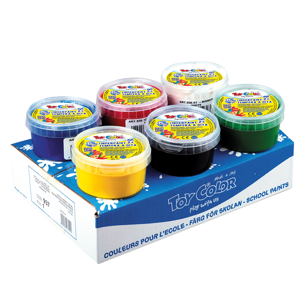Pack of 6 x 180ml or 1000ml Superwashable Finger Paint