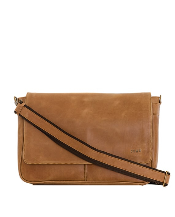 15" Genuine Leather Cosmos Satchel