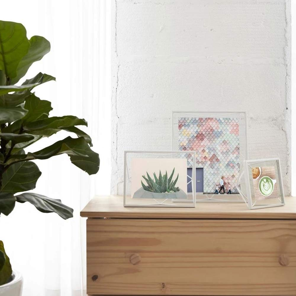 Prisma White Geometric Picture Frame