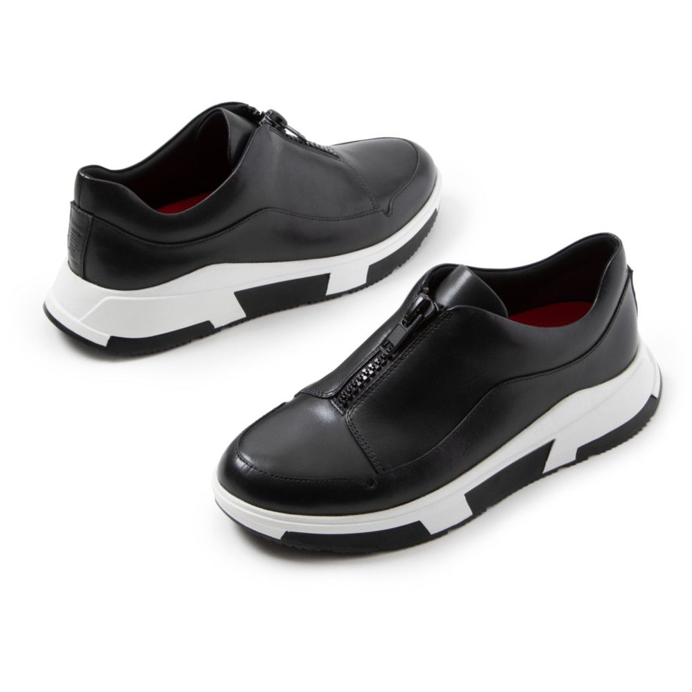 Ladies F-Sporty Leather Zip Sneakers