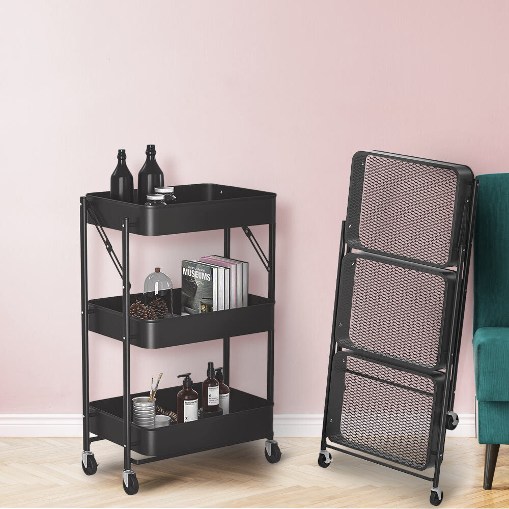 3 Tier Foldable Storage Trolley