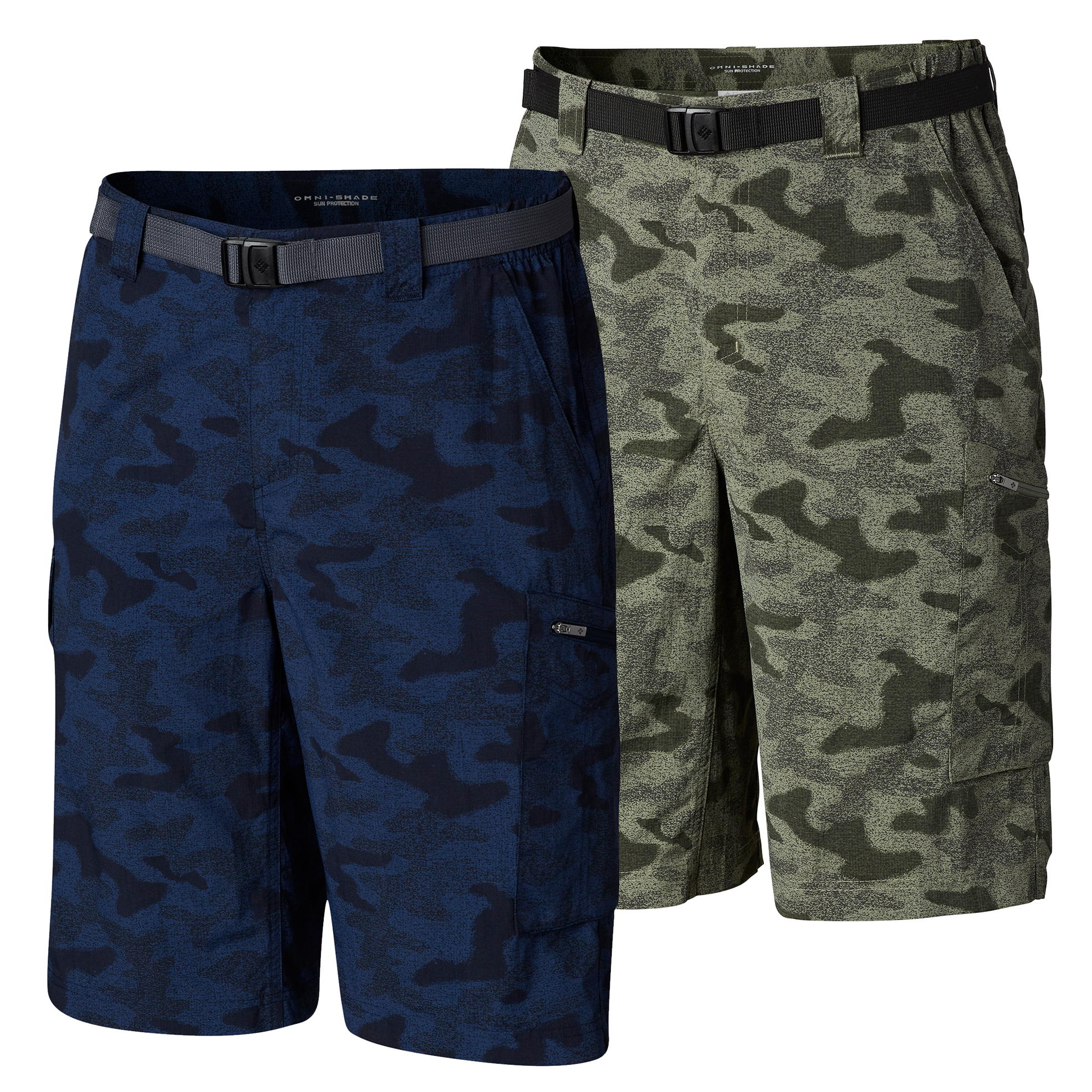 Men's Silver Ridge Printed Cargo Shorts with Belt