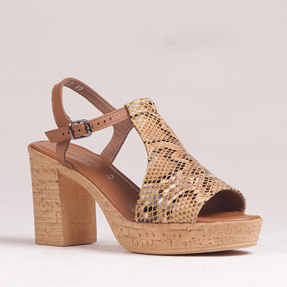 Ladies Slingback Block Heel Sandal