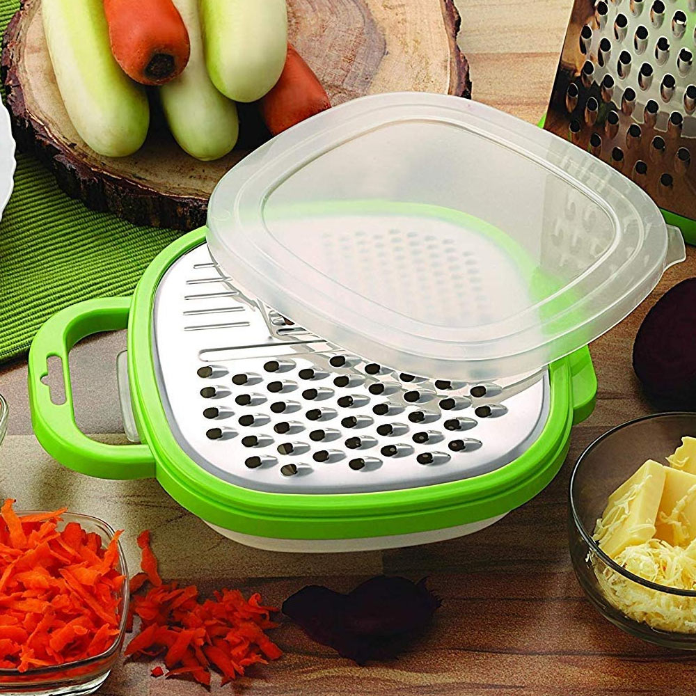 Multifunctional Fruit and Vegetable Slicer and Grater with Storage Container
