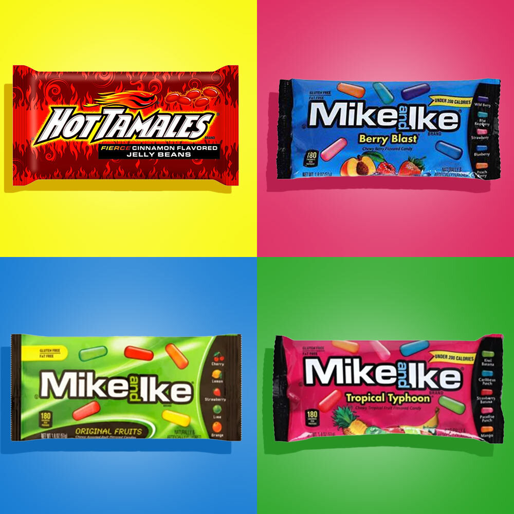 Pack of 6 51g Chewy Candies