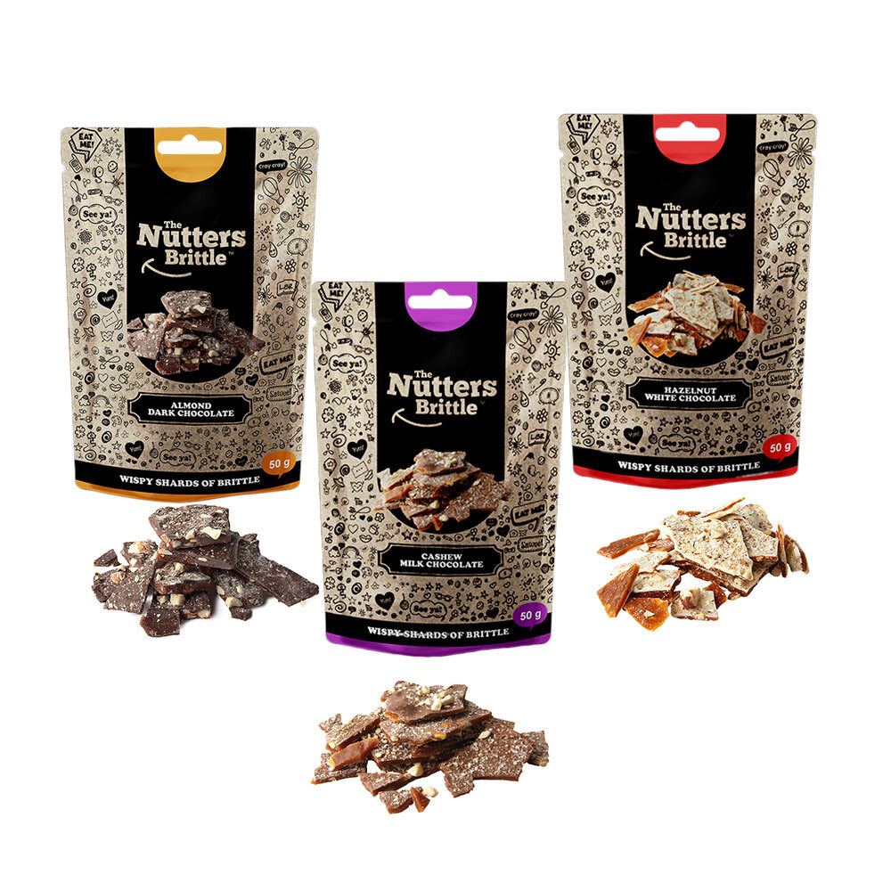 Pack of 12 50g Hand-Crafted Chocolate Brittle