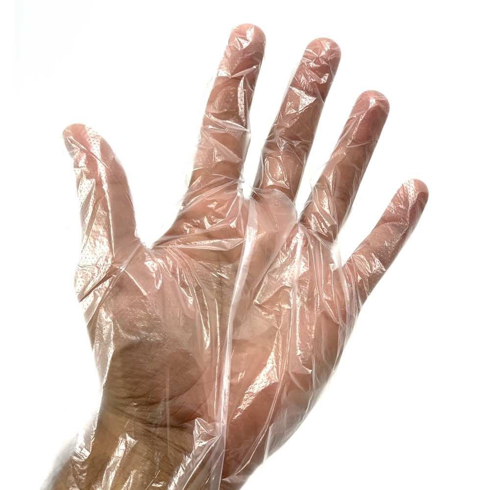 Pack of 500 Disposable Embossed PE Gloves