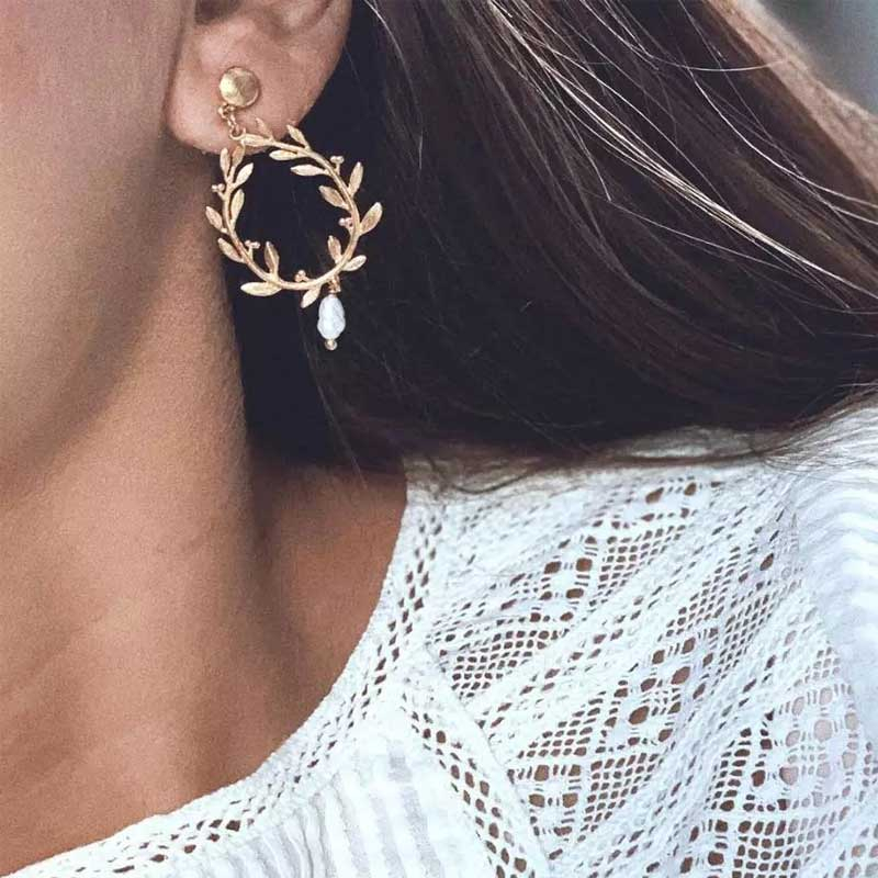 Shaped Gold & Silver Plated Earring Set