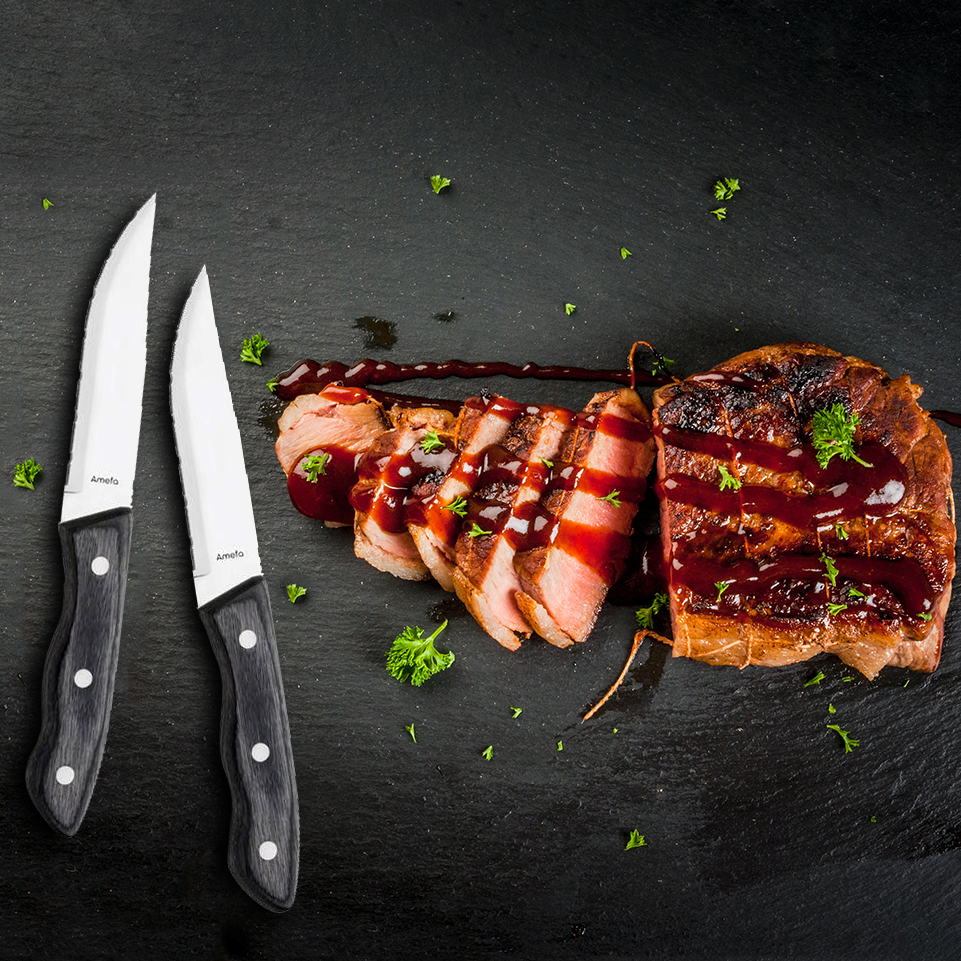 Set of 2 4-Piece Hercule Steak Knife Sets