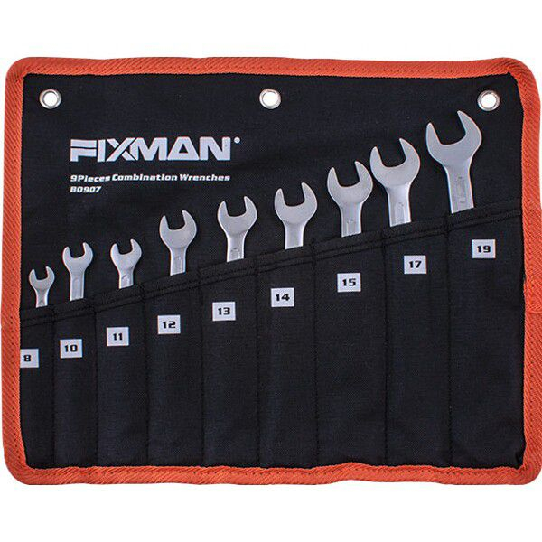9 Piece Combination Spanner Set in a Pouch (Model: B0907)