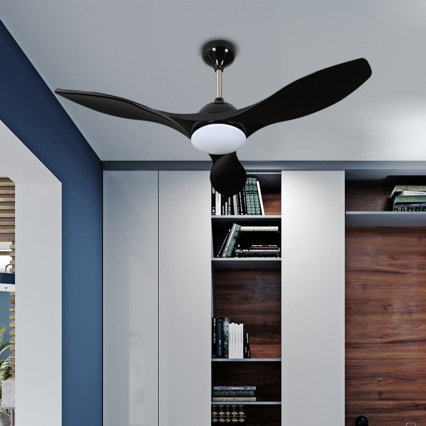 48" Metal Fan with Light, Speed Control and Remote