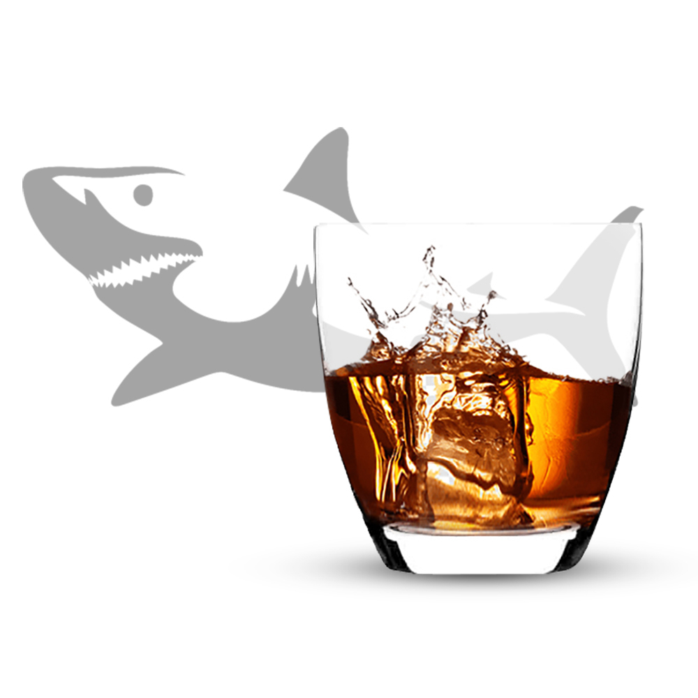 Set of 12 340ml Vision Crystal Whisky Tumbler Glasses