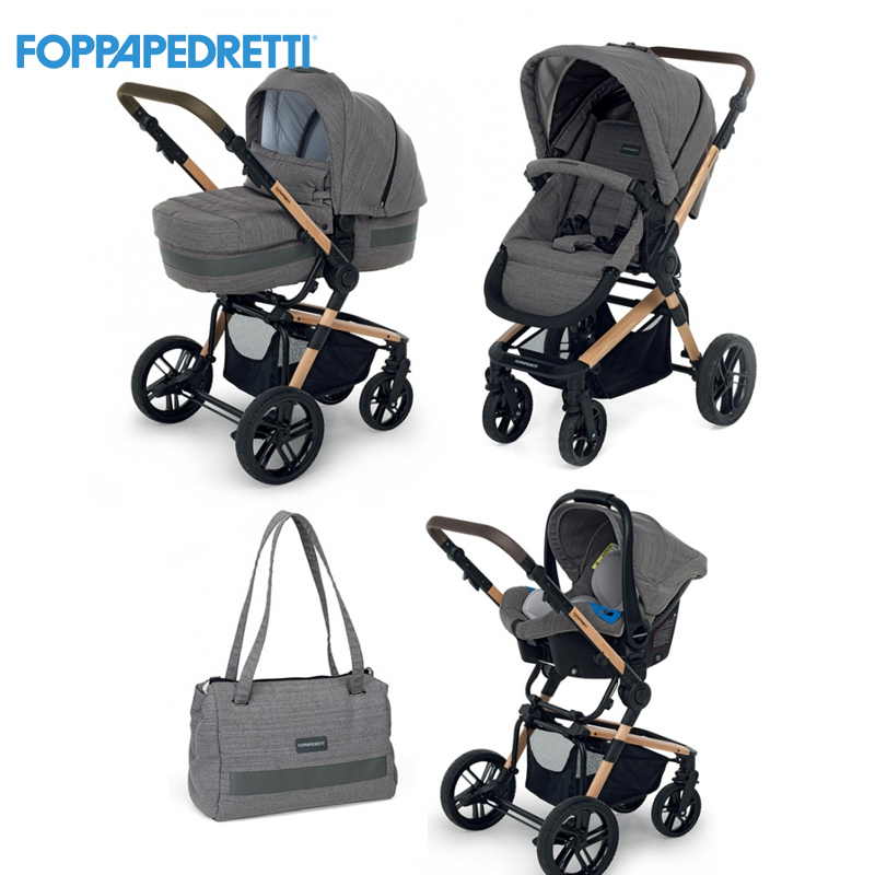 I Wood Elite Travel System with X Base Isofix (Carrycot, Stroller, Carseat and Bag)