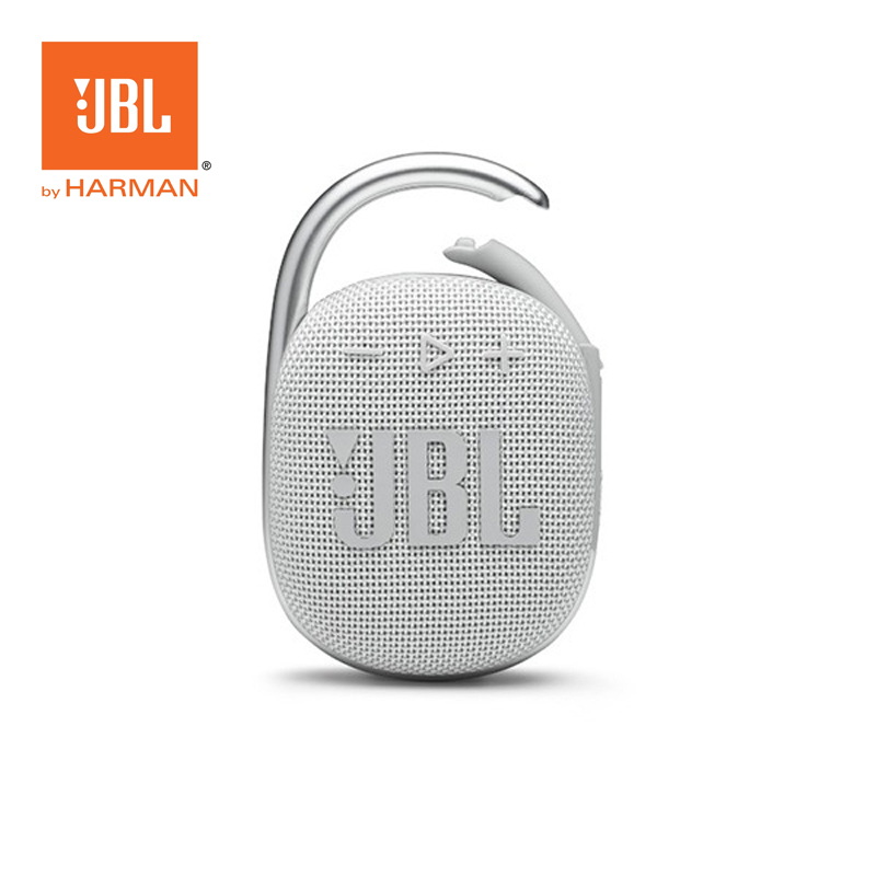 White Clip 4 Portable Waterproof Bluetooth Speaker