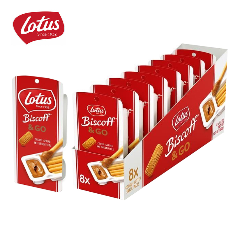 Pack of 8 45g Biscoff and Go Cookie Butter and Breadsticks