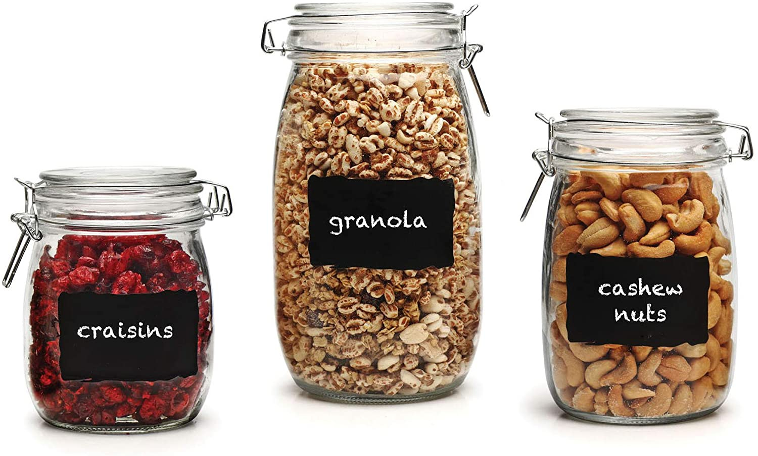 3 Piece Preserve Jar Set with Chalkboards