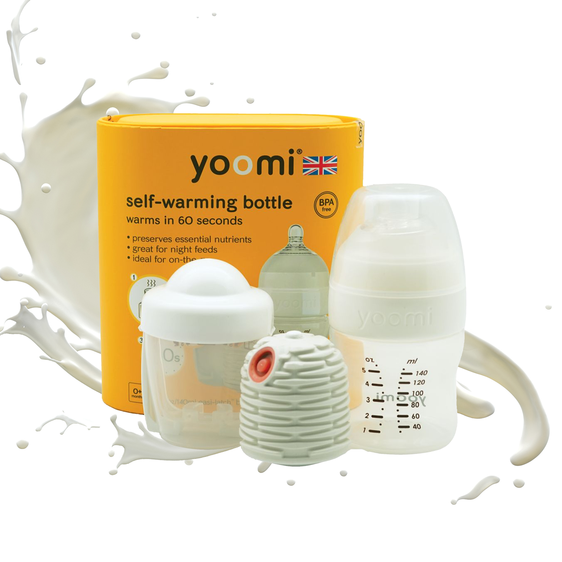 140ml or 240ml Feeding System: Bottle + Warmer + Microwave Pod