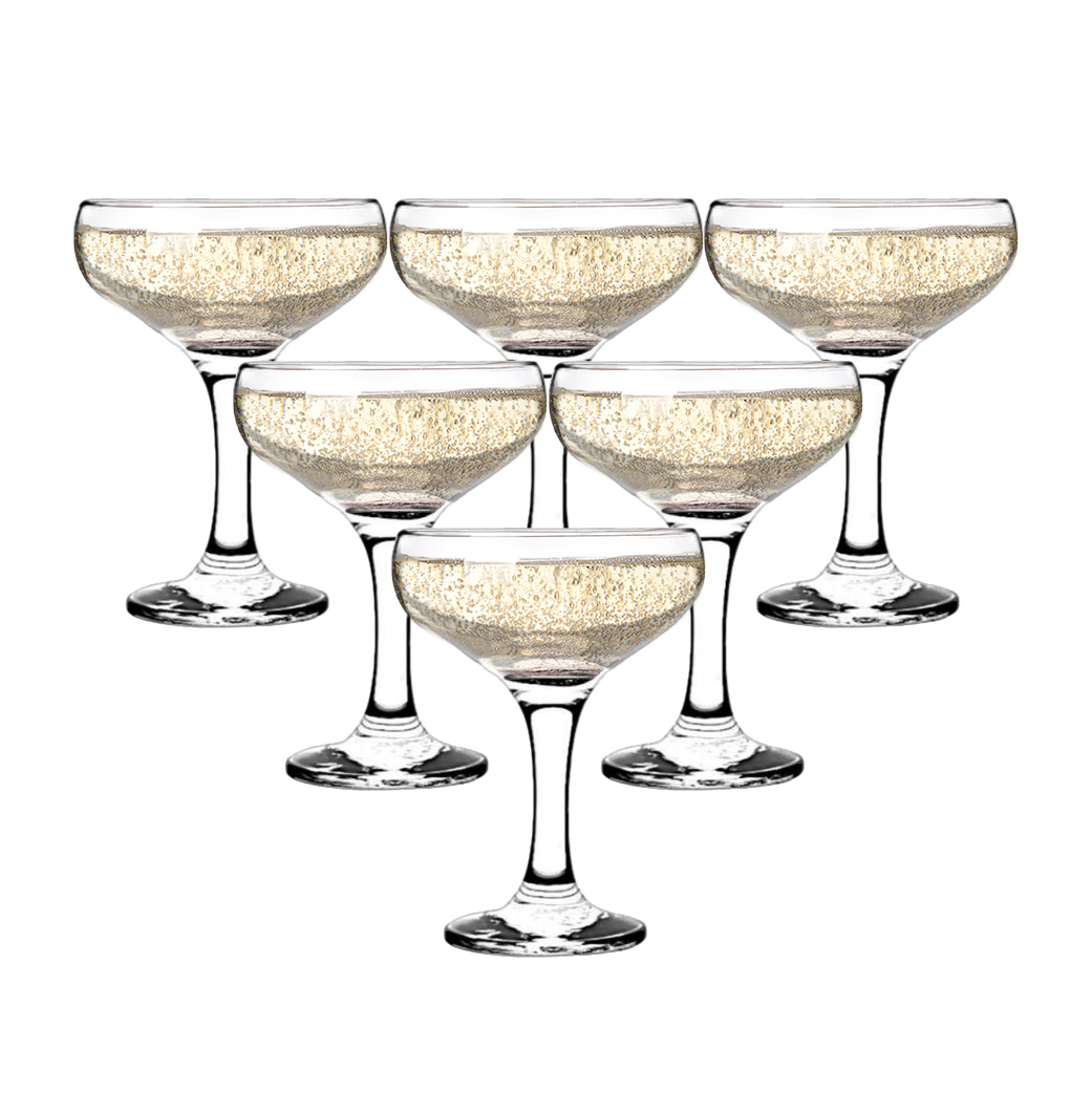 Set of 6 220ml Kouros Champagne Coupe Glasses