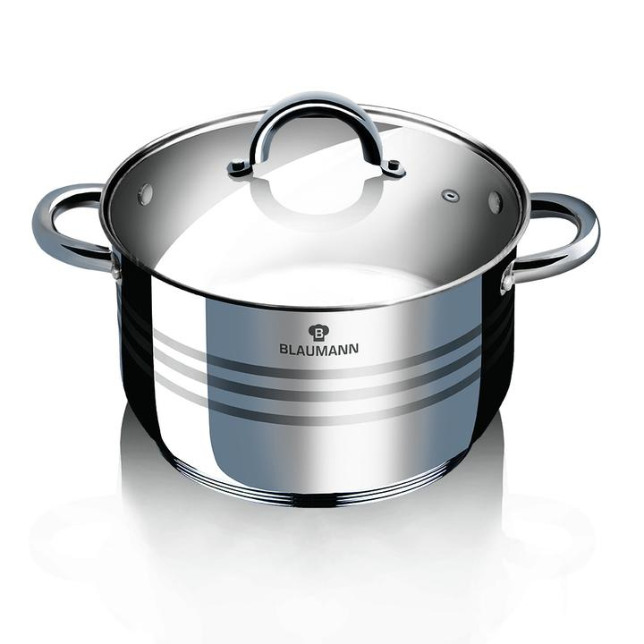 Stainless Steel Gourmet Stock Pot with Glass Lid