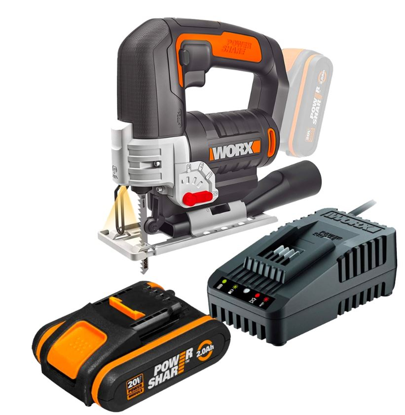 20V Jigsaw with a 20V Battery Pack and Charger