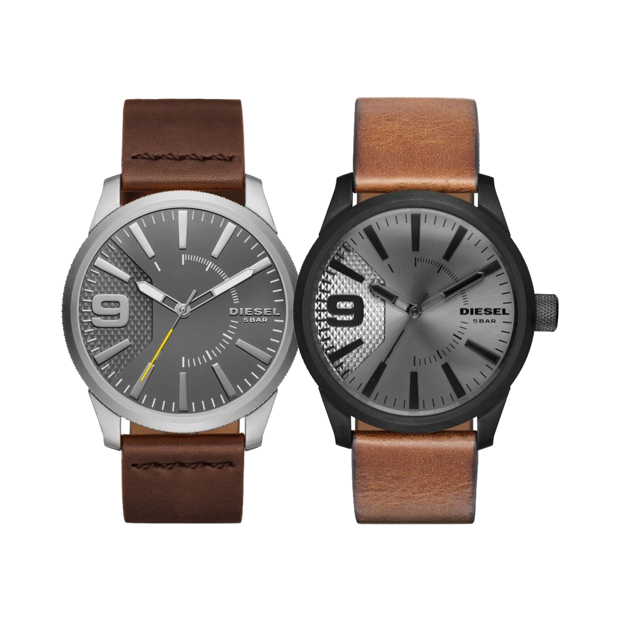 Men's Rasp Round Leather Watch