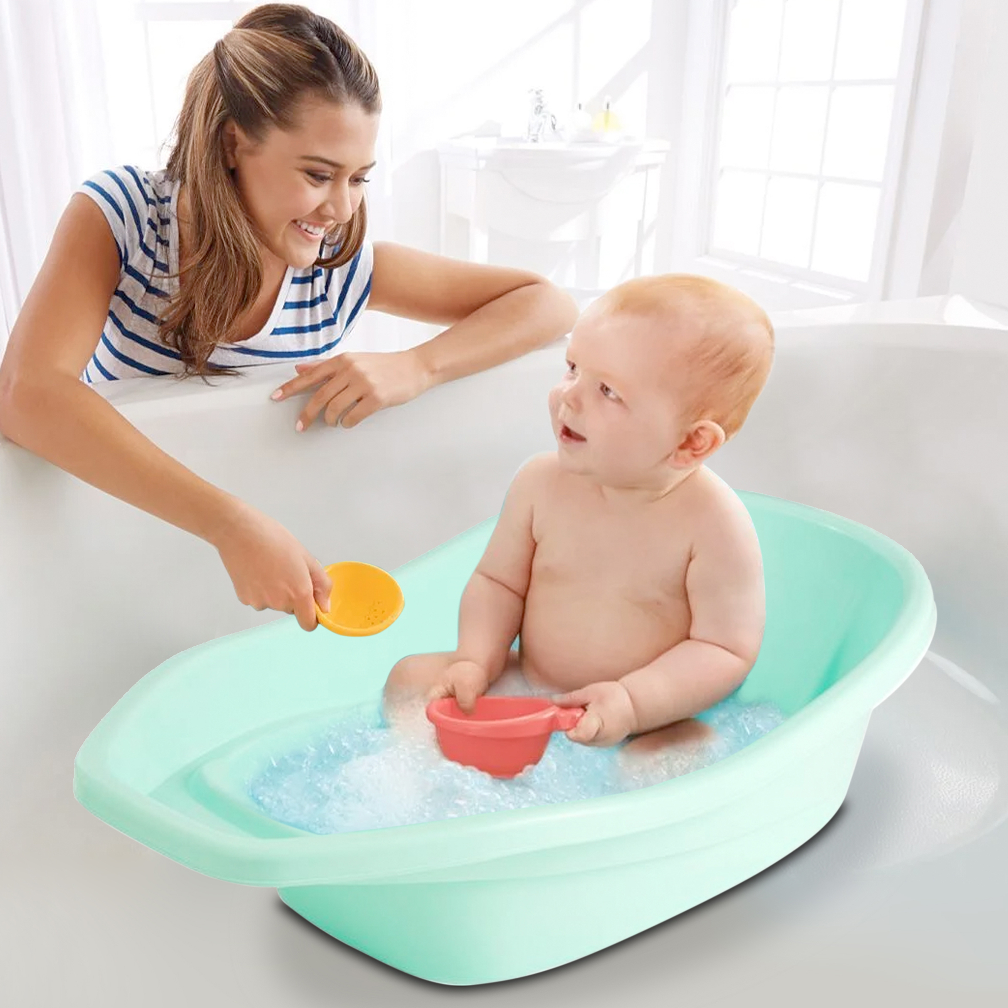 Mint or White Baby Bath Seat
