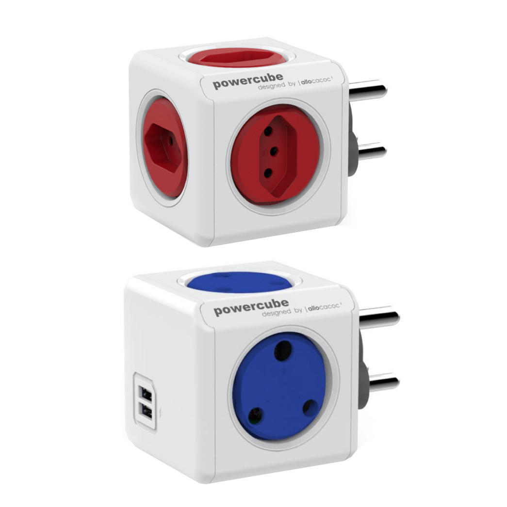 PowerCube Original MN Red + USB Type MM Blue