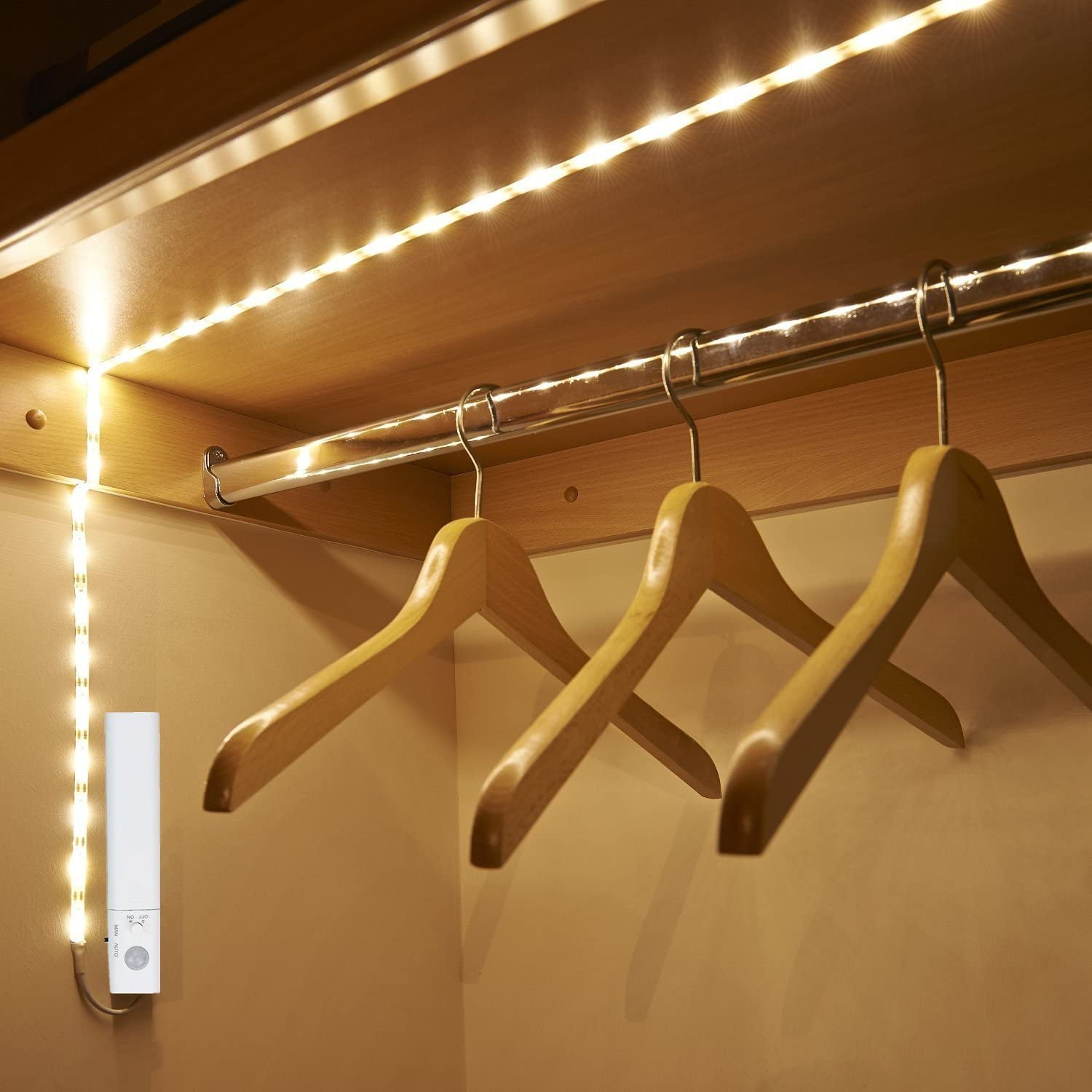 Pack of 2 Battery Operated Motion Sensor LED Cabinet Strip Lights