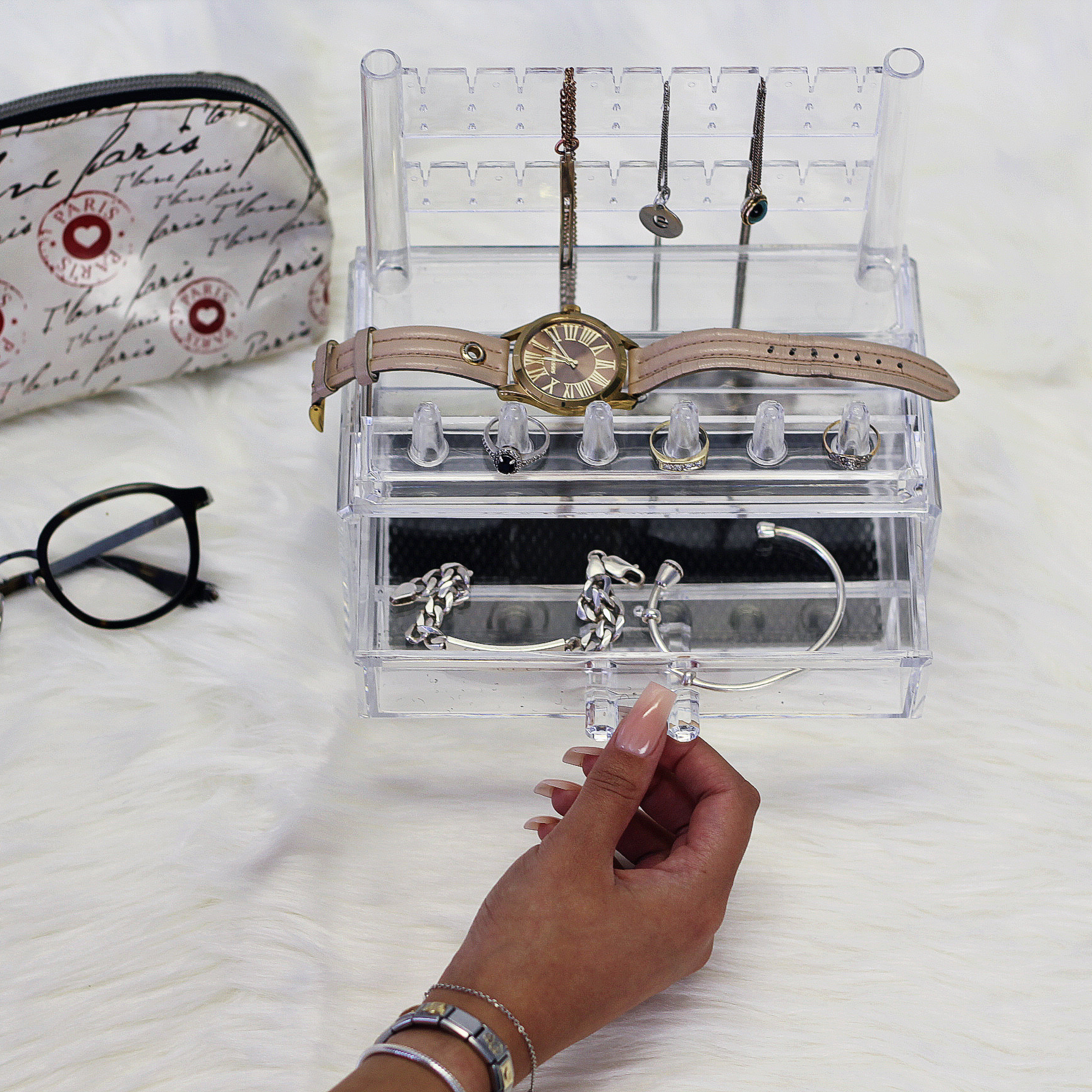 Ghost Necklace Stand with Drawers