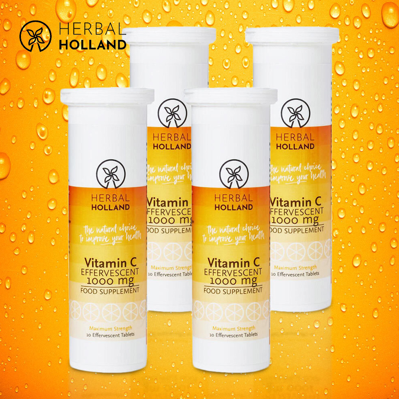 Pack of 4, Dissolvable 1000mg Vitamin C (40 Effervescents)