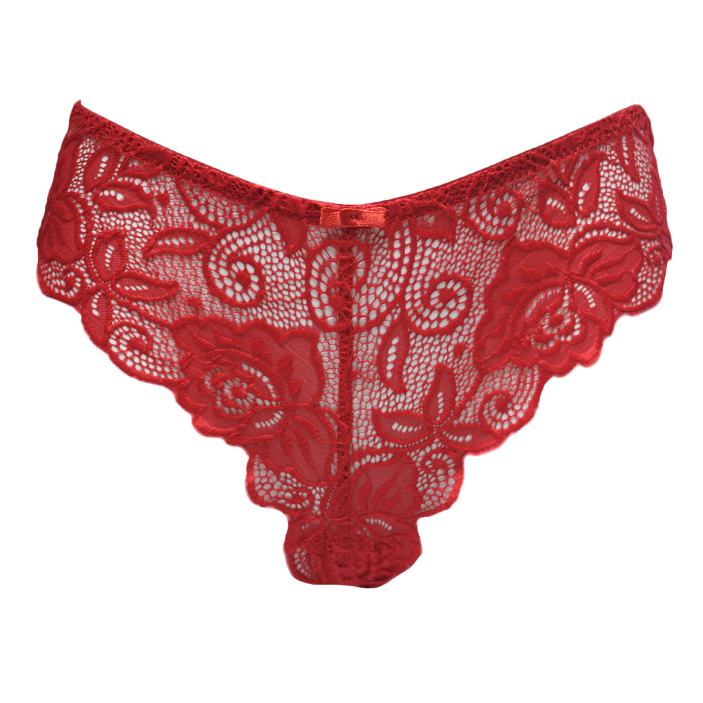Red Lace Brazilian Panties