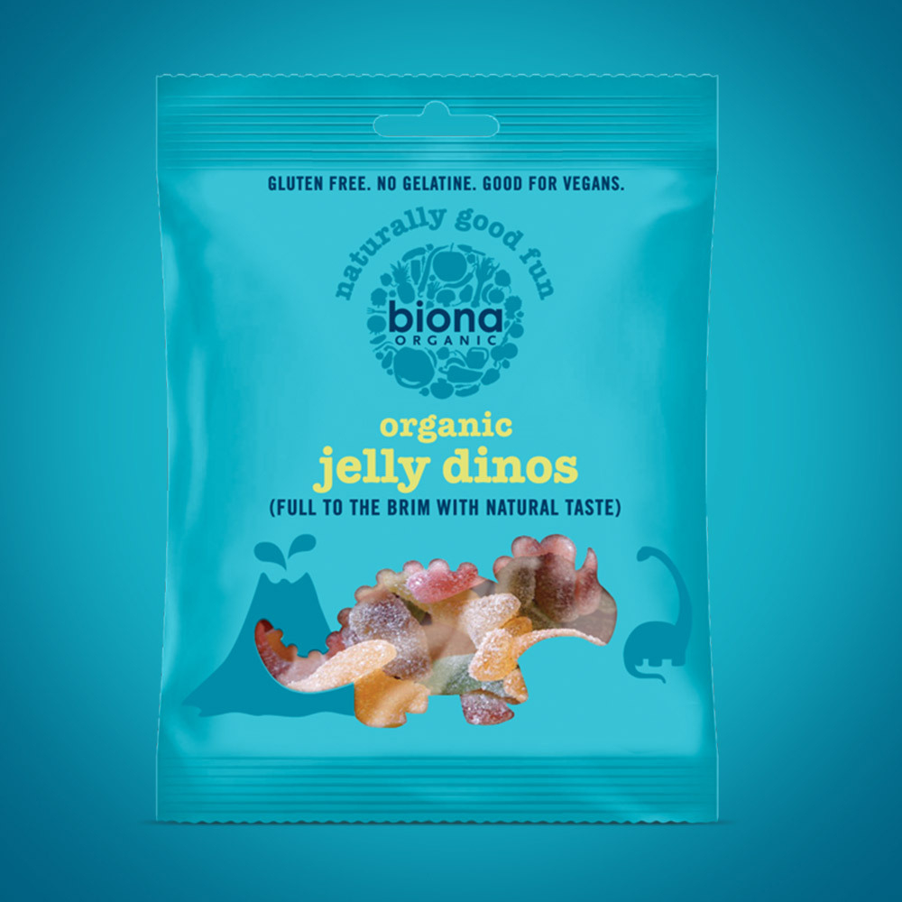 Pack of 6 75g Organic Jelly Dinos