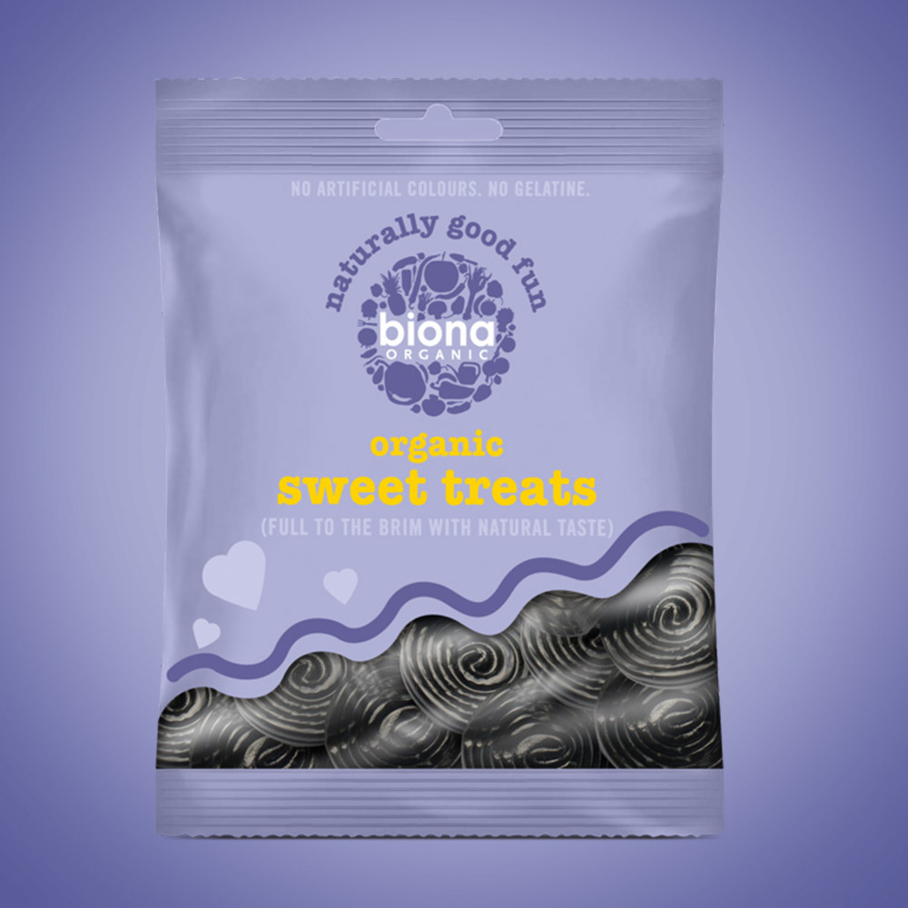Pack of 6 75g Organic Sweet Treats Licorice Spirals