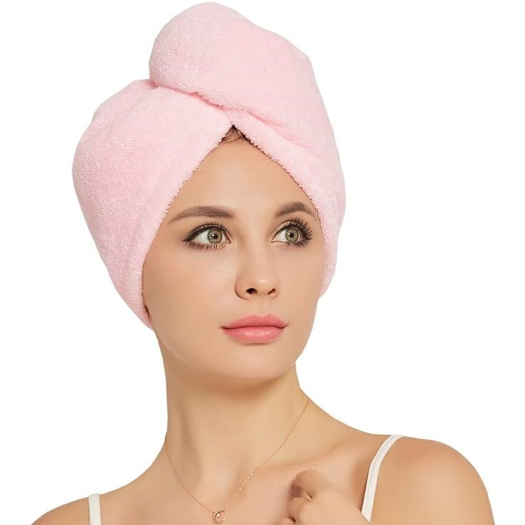 Set of 2 Microfiber Towels for Hair
