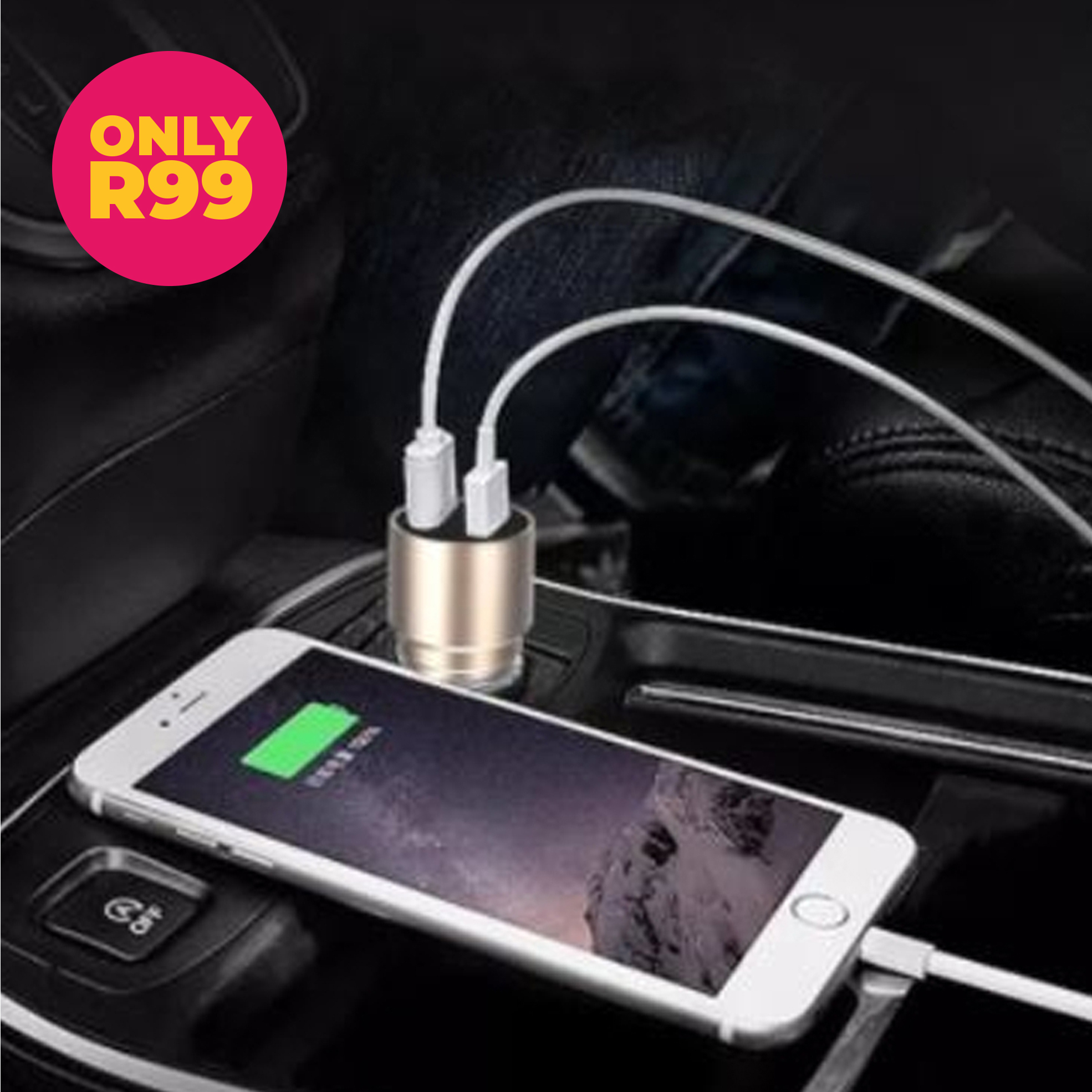 Dual-Port USB 2.1A Fast Charging Car Charger