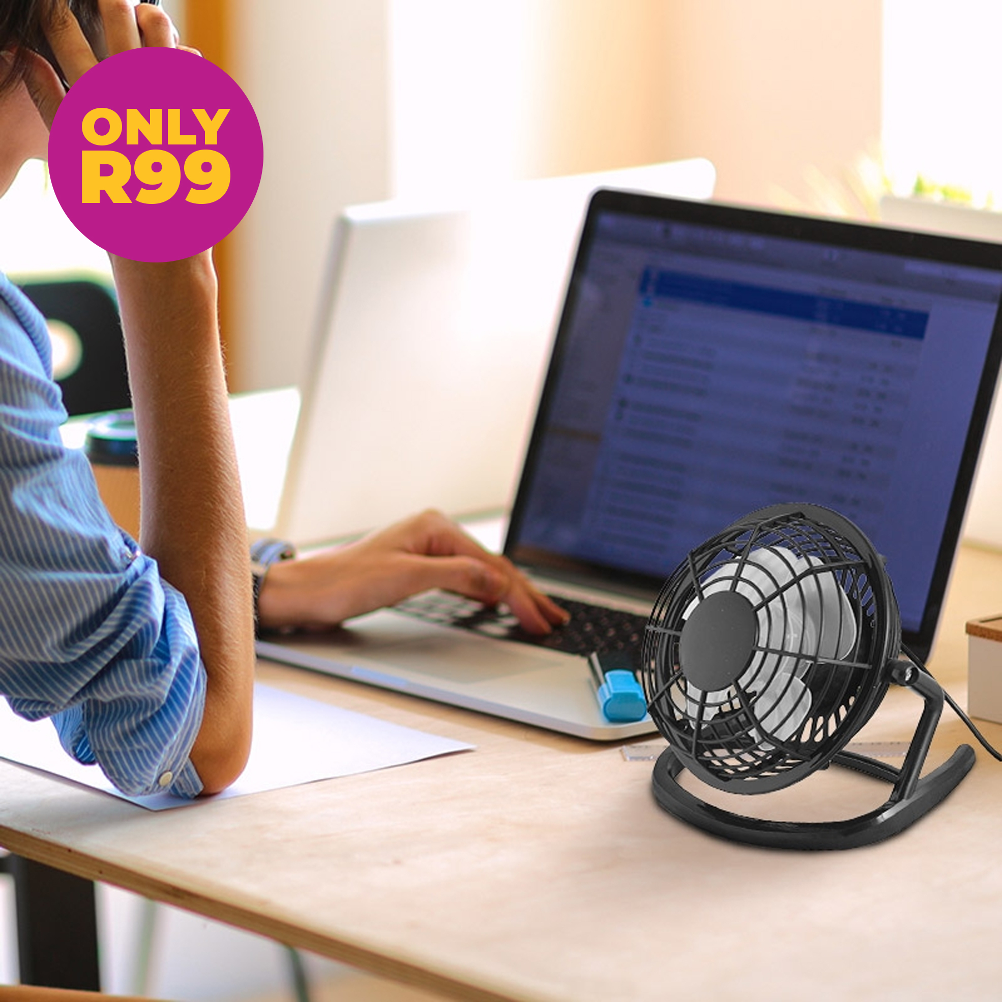 Ultra Quiet USB Mini Desk Fan 