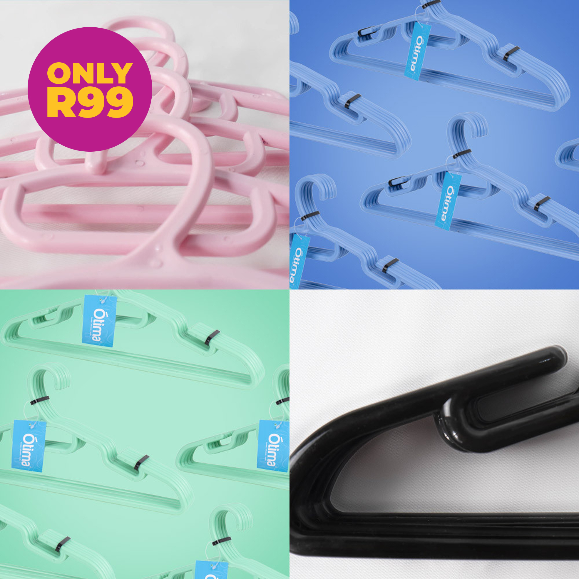 20 Piece Colourful Clothing Hangers