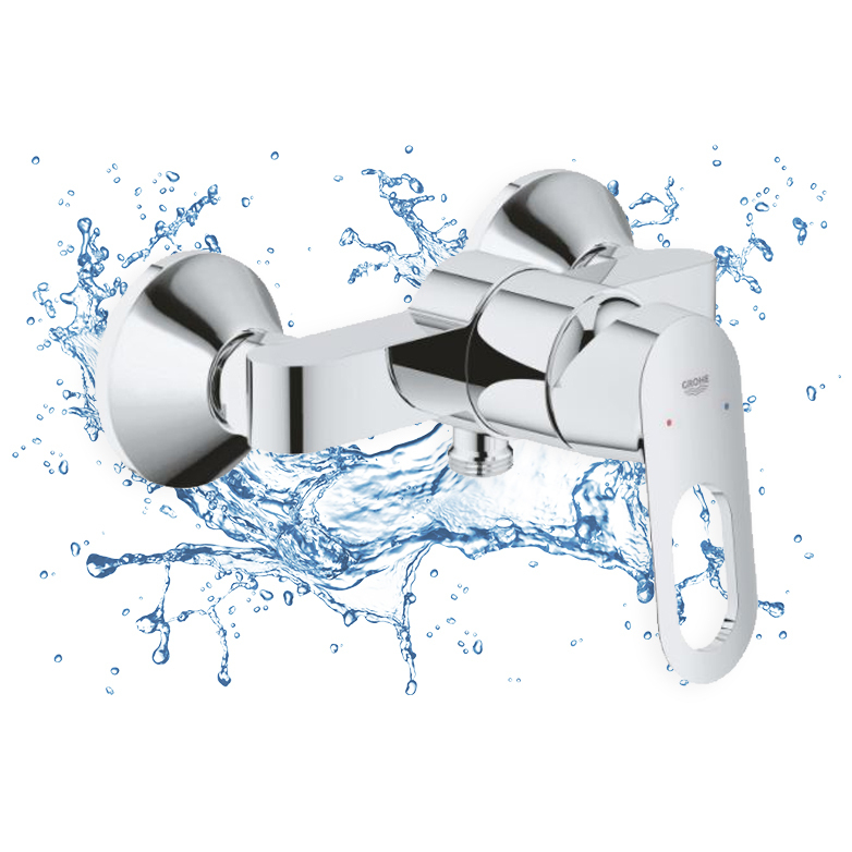 BauLoop Single-Lever Shower Mixer