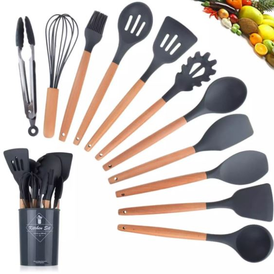 12 Piece Silicone Utensil Set