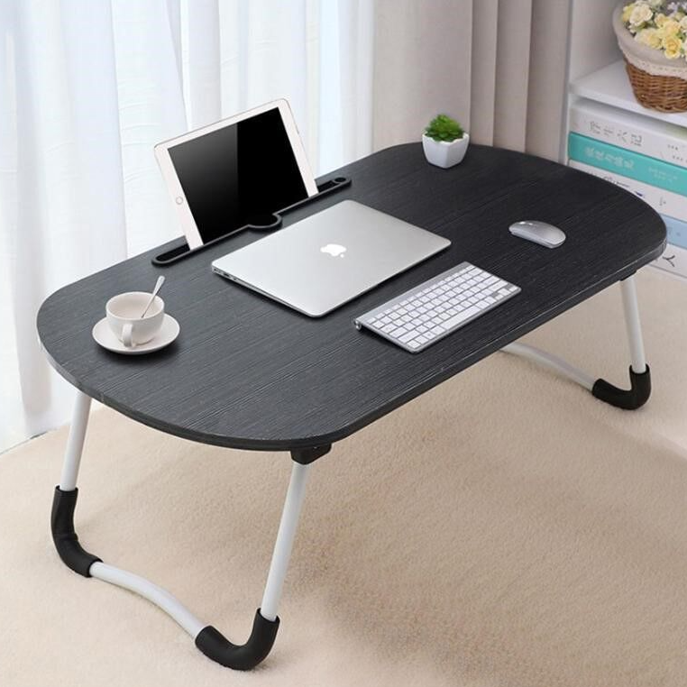 Bamboo Foldable Laptop & Tablet Stand with Cup Holder