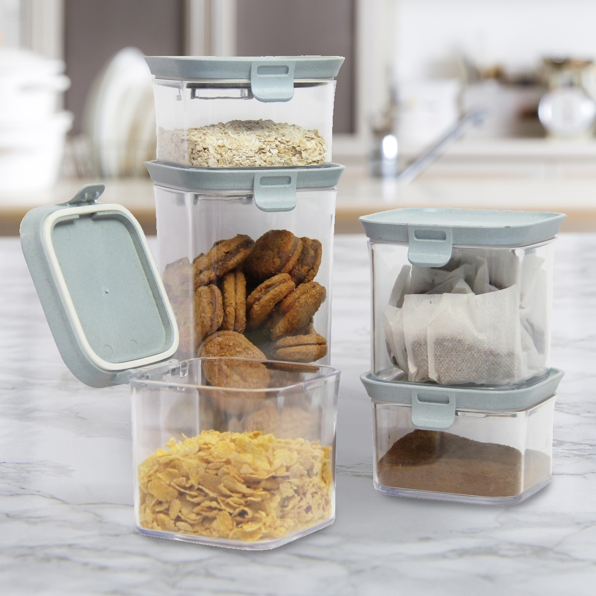 5 Piece Easy Lock Storage Container Set
