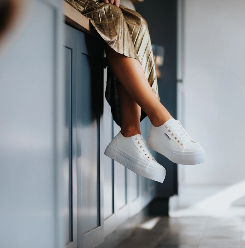 White Platform Sneakers