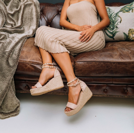 Helix Studded Wedge Sandals