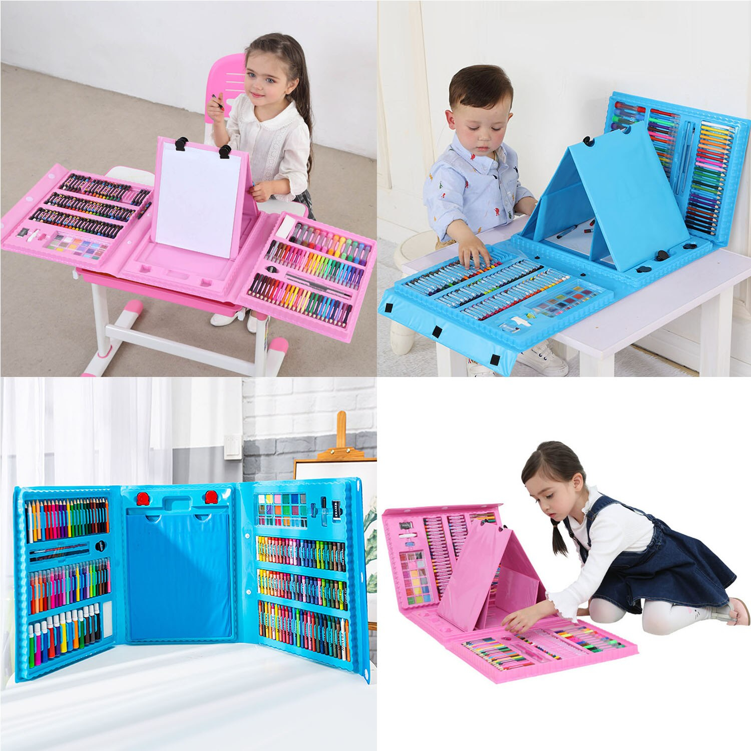 184 Piece Travel Stationery Set for Kids