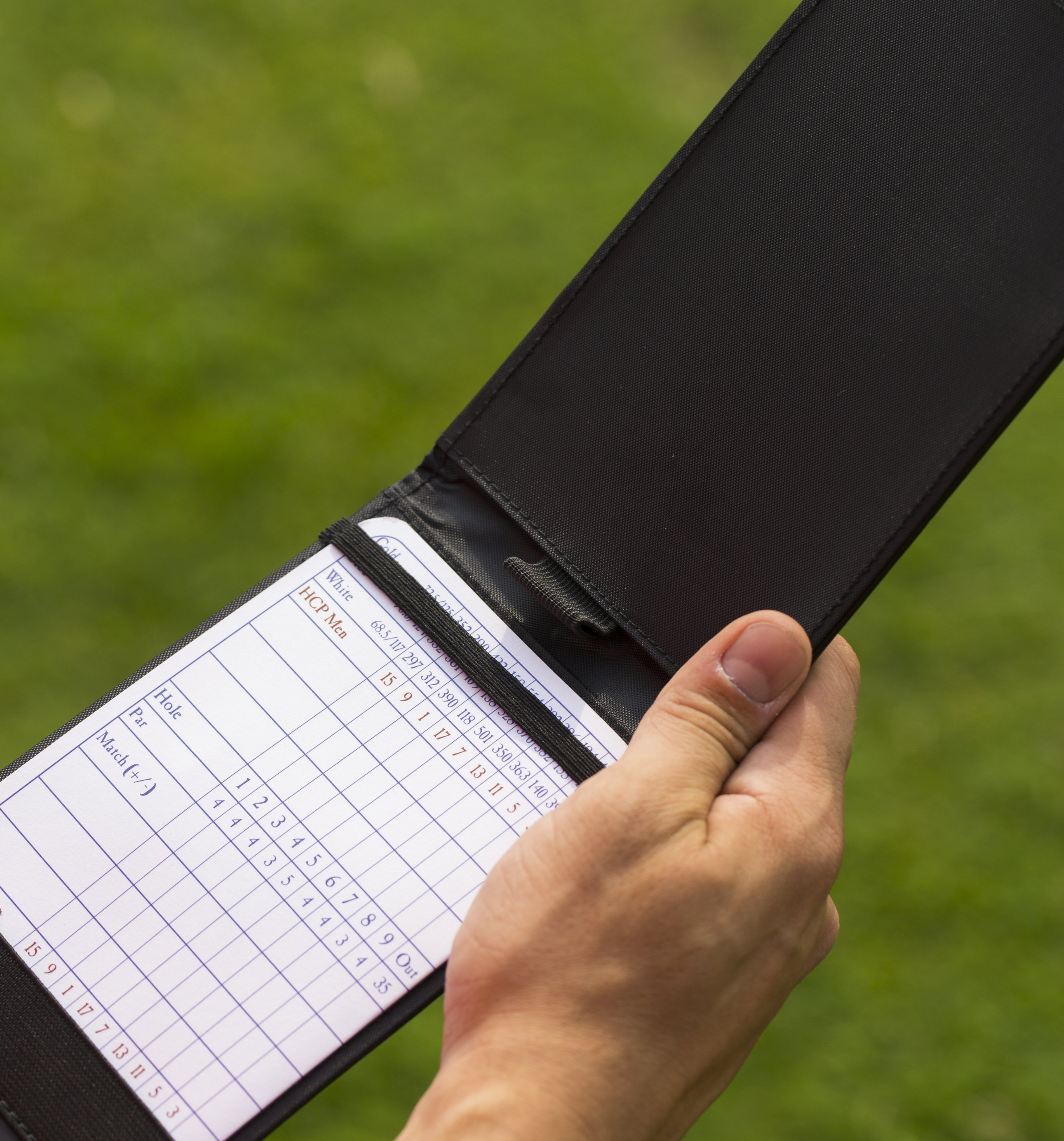 Genuine Leather Golf Scorecard Holder
