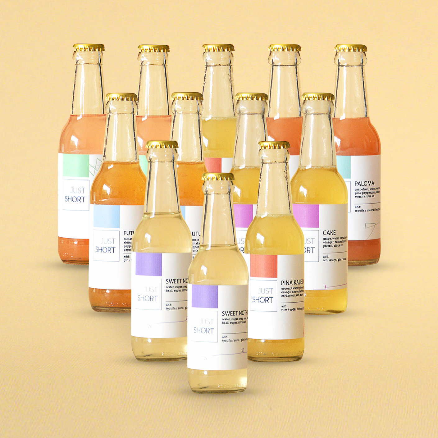 200ml Variety Box of Non-Alcoholic Cocktails/Mixers (R24.91 Per Bottle, 12 Bottles)