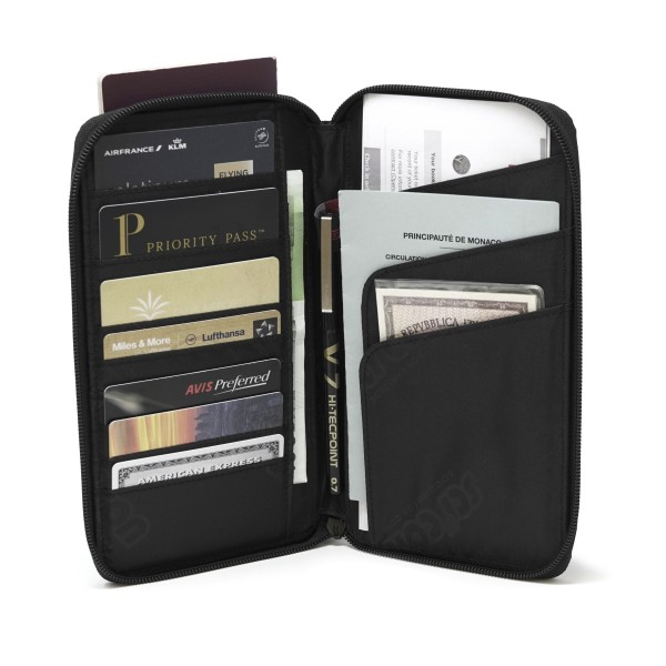Zip Closure Travel Passport Wallet