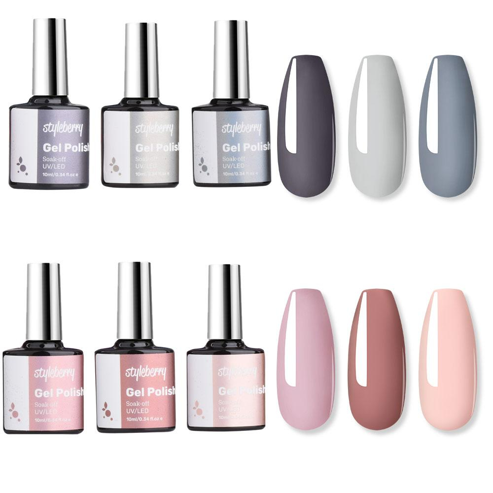 Set of 6 UV/LED Gel Nail Polishes