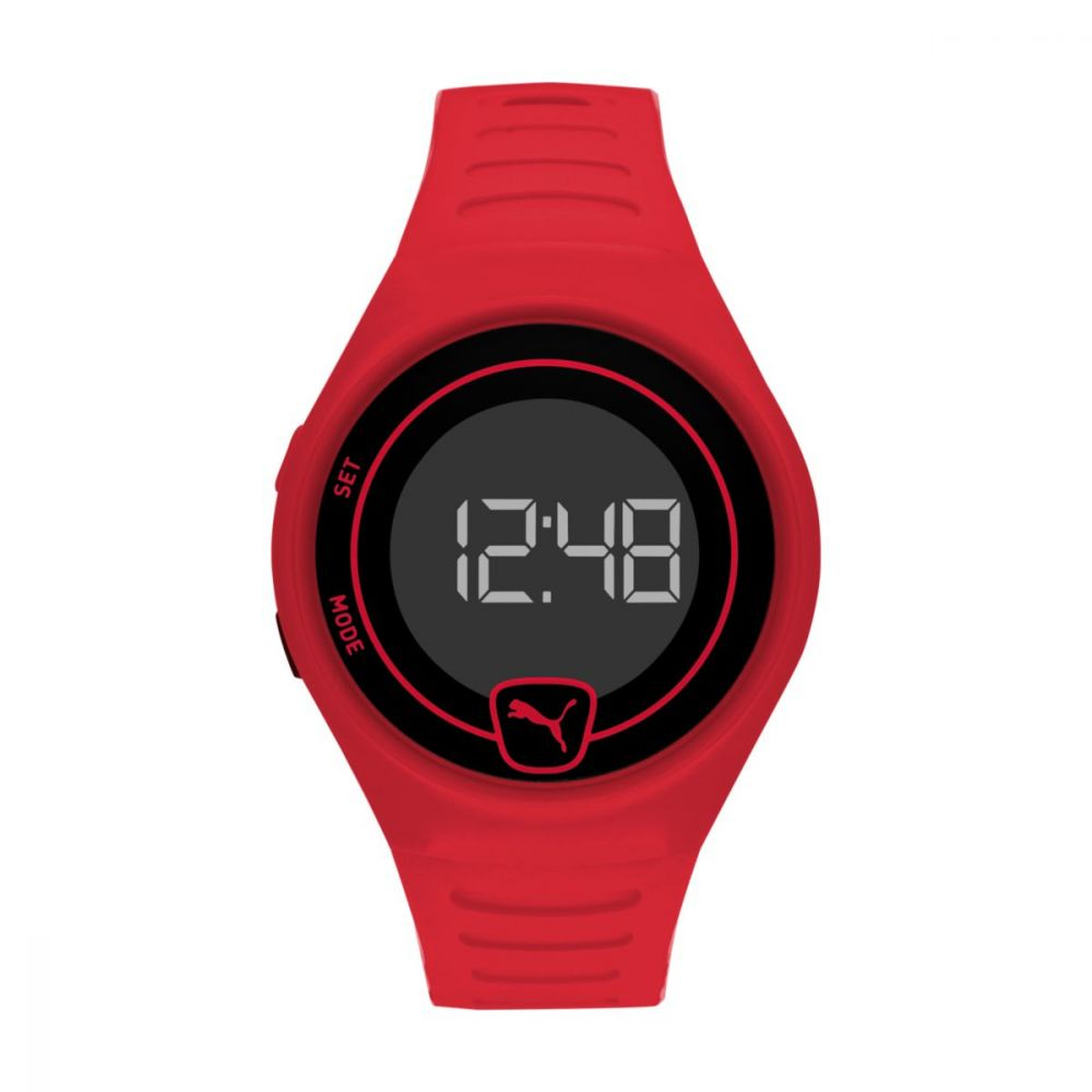 Men's Faster Red Round Polyurethane Watch