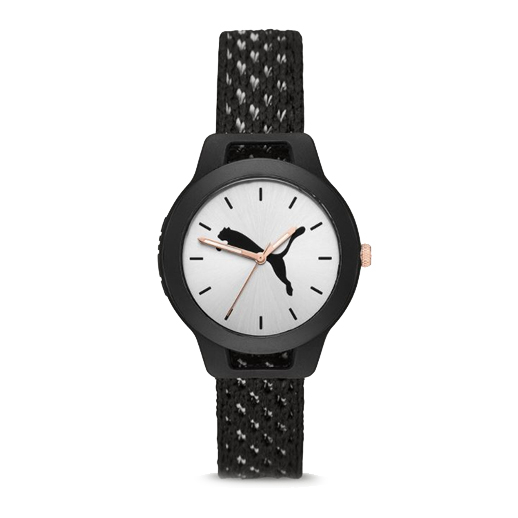 Women's Reset V1 Three-Hand Reversible Black and White Knit Watch